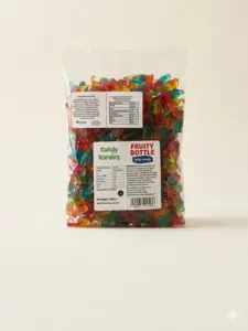 Fruity Bottles Jelly Candy, Yummy Gummy  1kg
