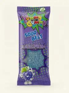 Sour Belt BlueRaspberry, Yummy Gummy 160 G