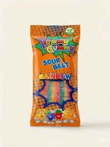Sour Belt Rainbow, Yummy Gummy 160 G