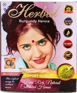 Burgundy Henna Hårfarve, Herbul 60g