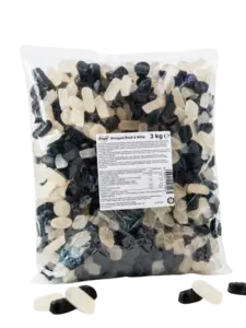 Sort & Hvid Vingummi, Frisia 3 kg