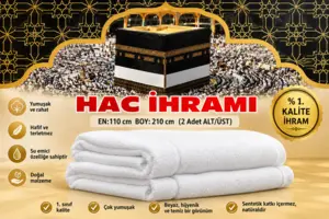 Ihram Sæt til Mænd,  2 Dele i Hvid,  1400 g