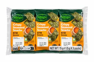 Bibigo Seaweed Snack Sesame Original 15g (3x5g)