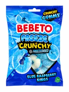 bebeto freeze crunchy, Blue rasberry, 35g