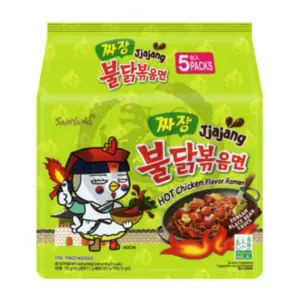 Nudler hot chicken jjajang, 5 packs
