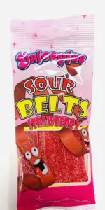 Sour Strawberry Belts Dulceplus 100g