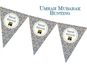 Umrah Mubarak Banner 10 flag