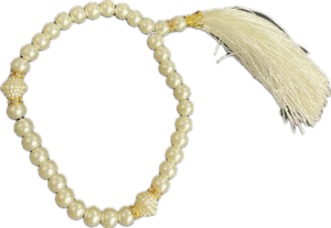 White Pearl Tasbih 33 Perler