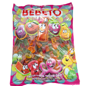 Alfabet Vingummi Med Frugtsmag  Bebeto 1kg