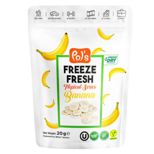 Frystørret Banan Pol's 20g (Vegan)
