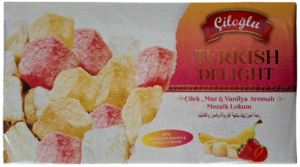 Turkish Delight – Lokum med Jordbær, Banan og Vanilie 300 g