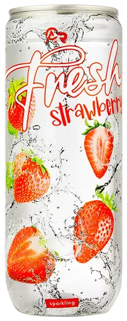Fresh Jordbær, Sparkling drink, 330ml