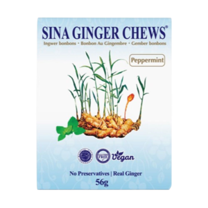 Ginger Chews Pebermynte, Sina 56g