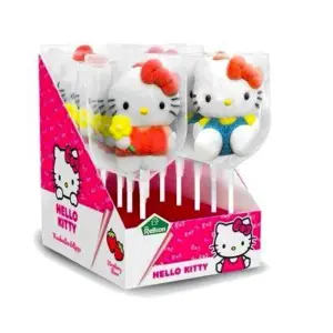 Hello Kitty marshmallow-klubba, röd, 45 g