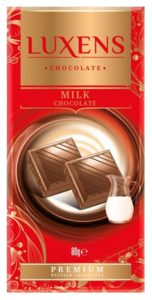 Chokoladebar Milk, Luxens 80g. (Bedst før 01/03-25)