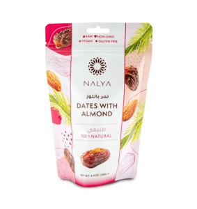 Dadler med mandler - 125 g.