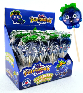 Blåbær Slikkepind, Fun-Tastex 50 g.