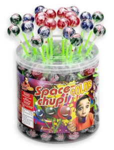 Slikkepinde, Space Chupi Colors, 1,425 g