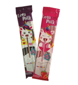 Sugerør med smag, Lolli Milk 30g.